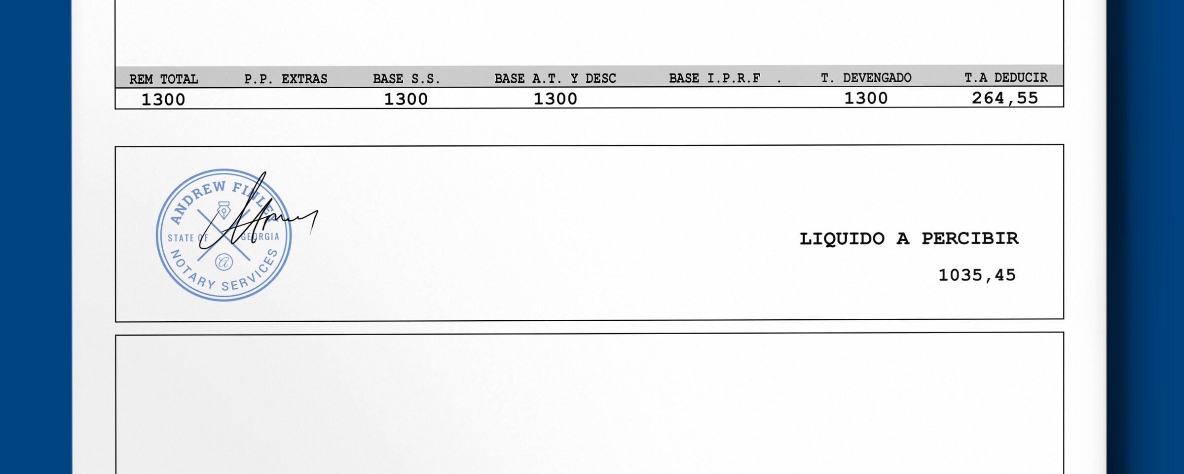 ejemplo nomina