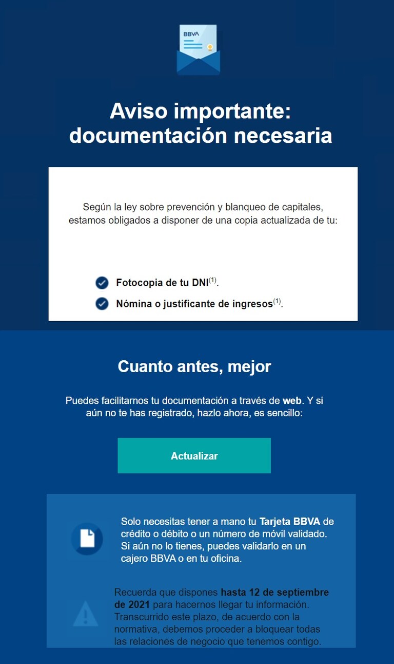 phishing suplantando  bbva