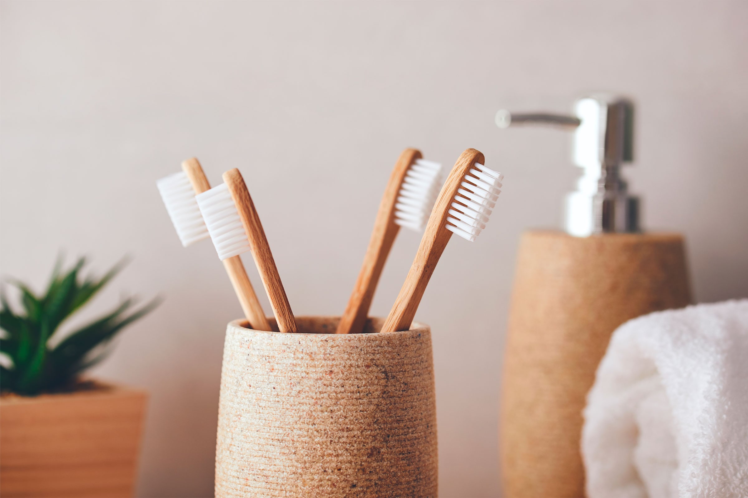 Imatge d'accessoris de bany fets amb materials biodegradables
