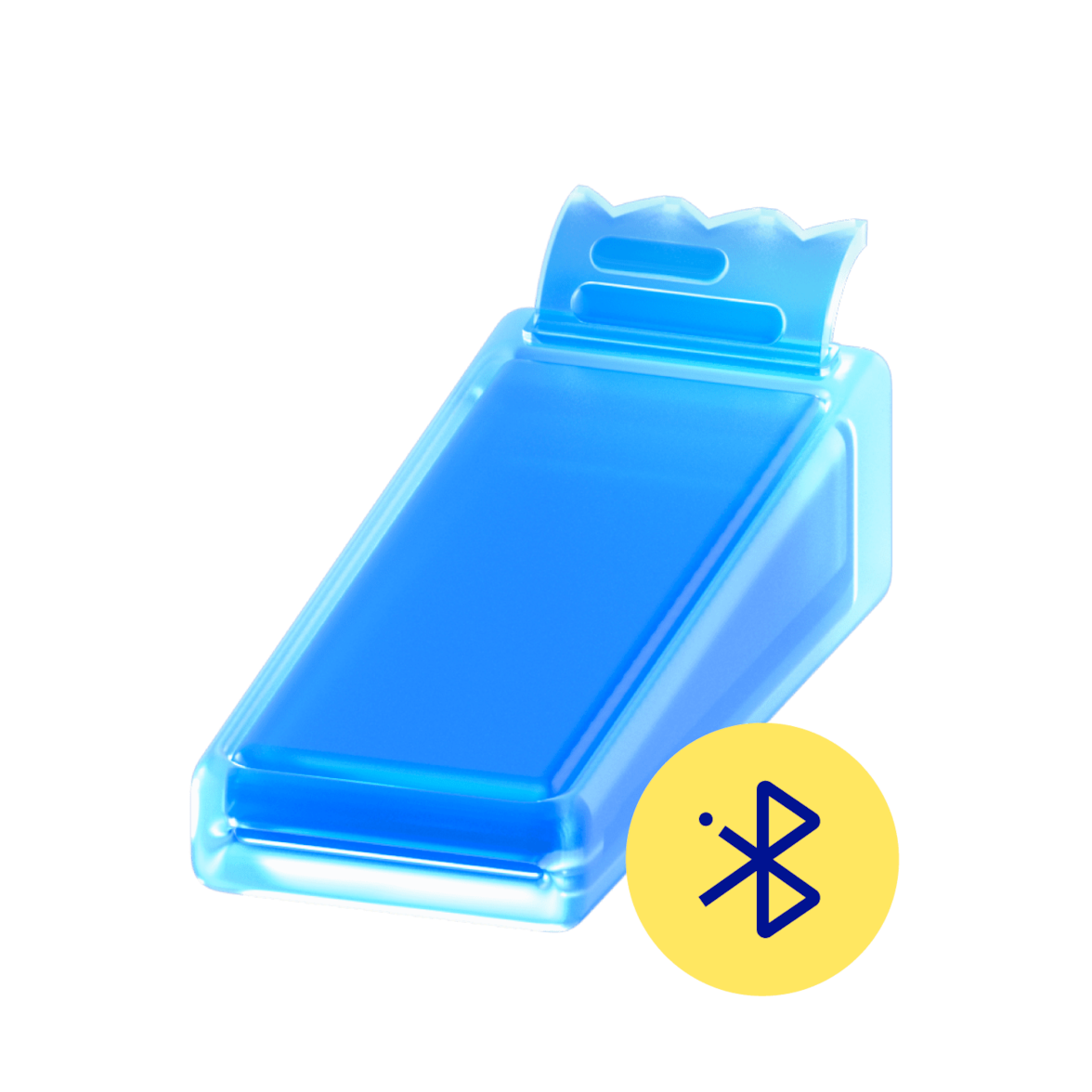 Ilustración de un TPV y un móvil con bluetooth 