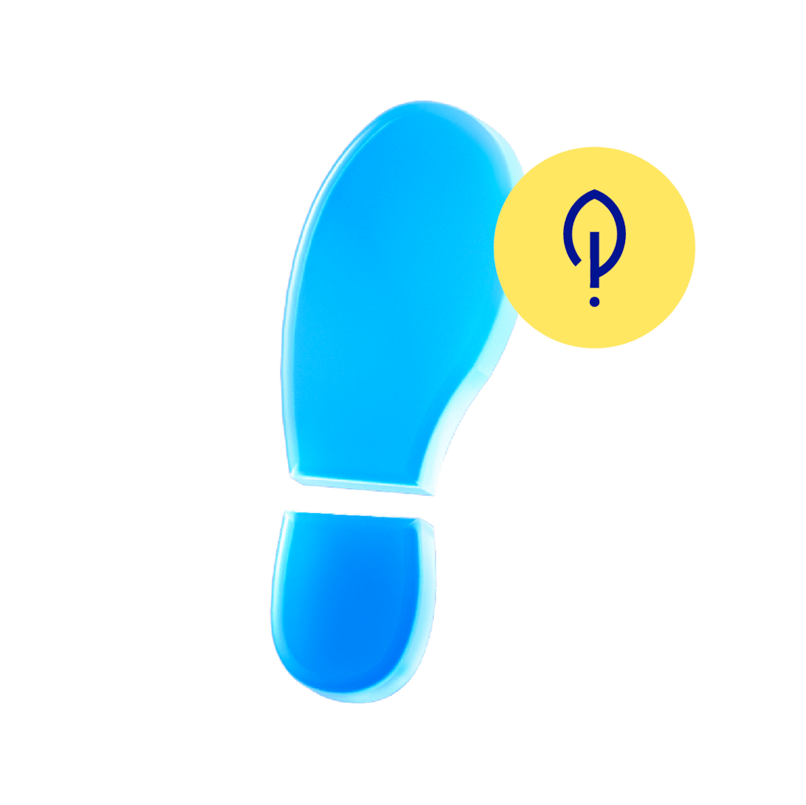 Illustration of a carbon footprint