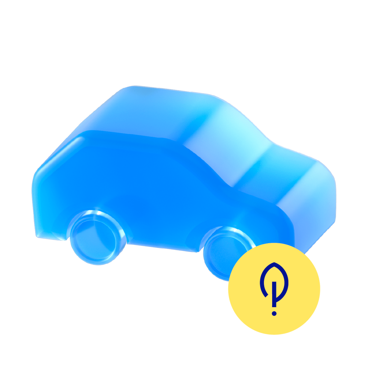 micro illustration of an eco-car