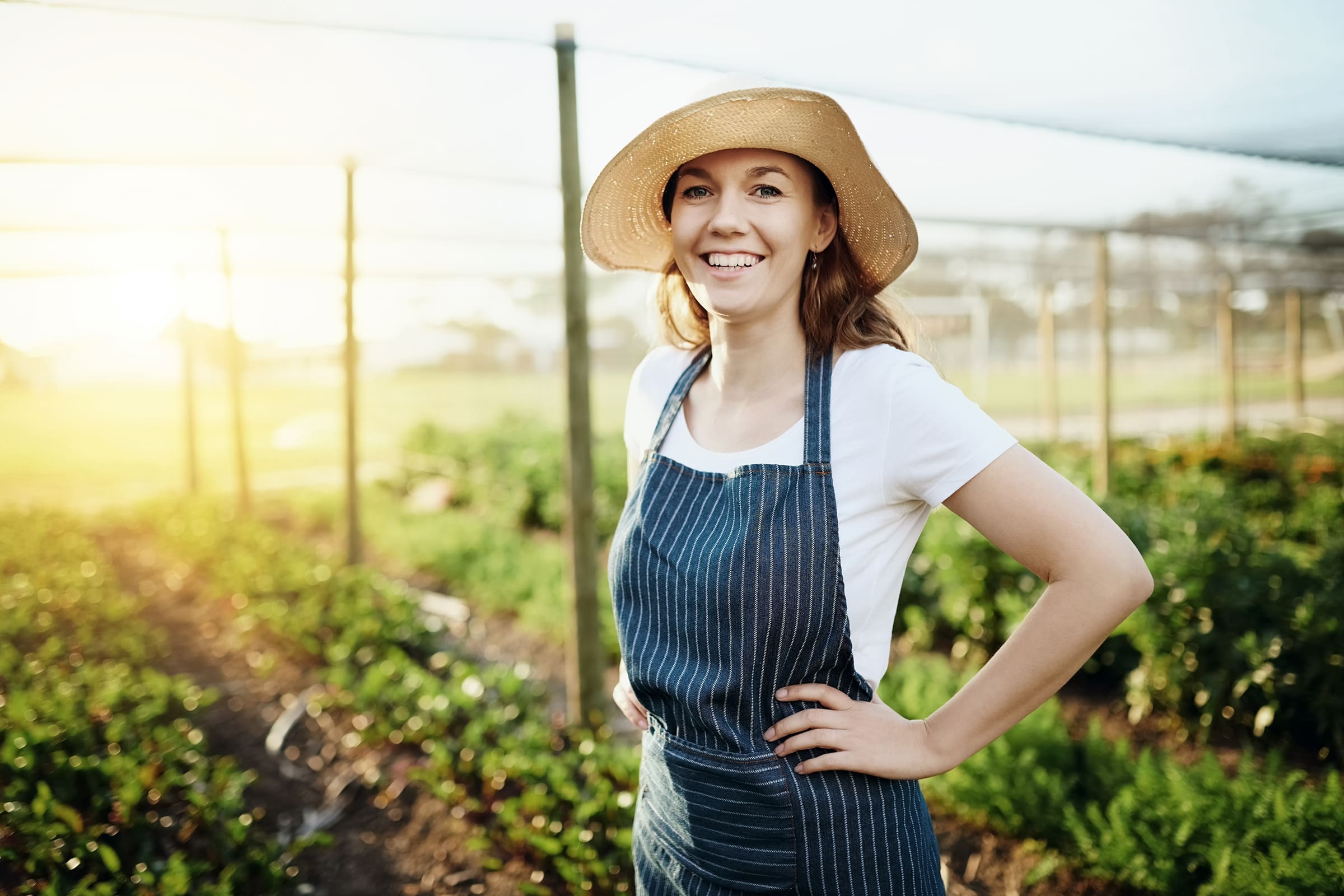 Farmer on her farm  