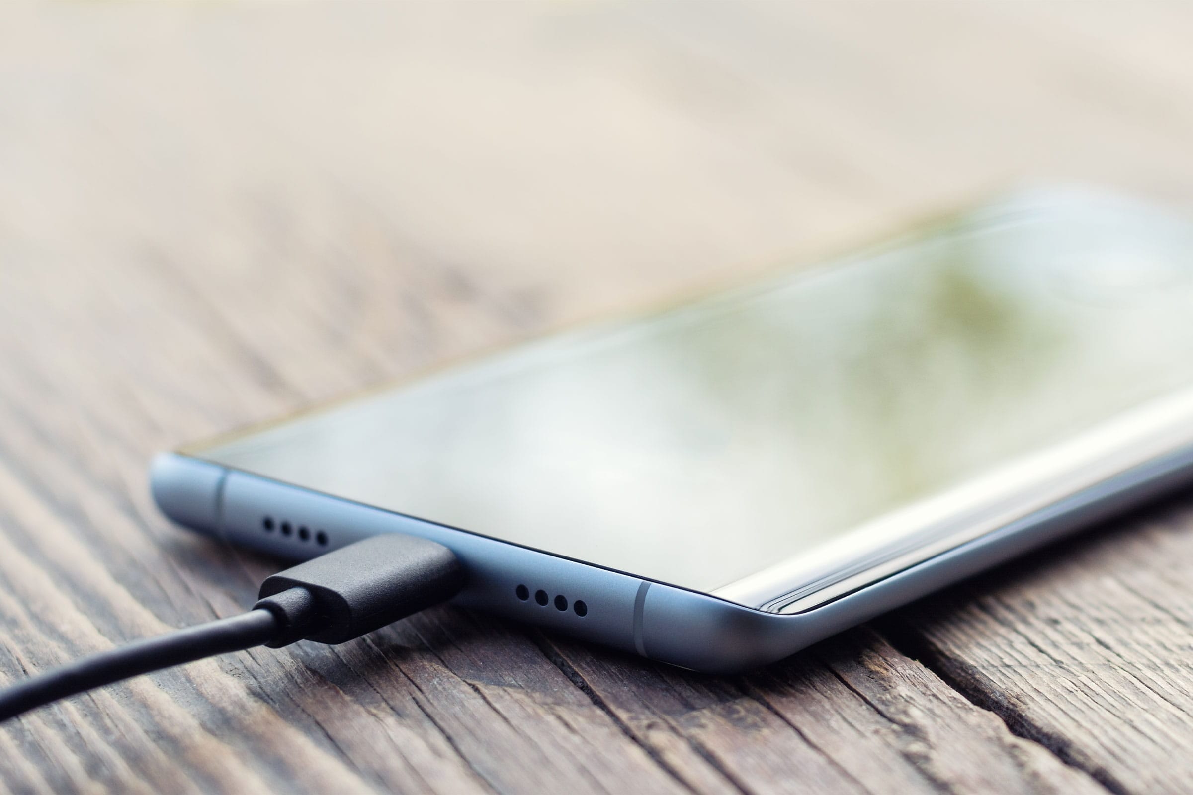 Image of a mobile phone charging