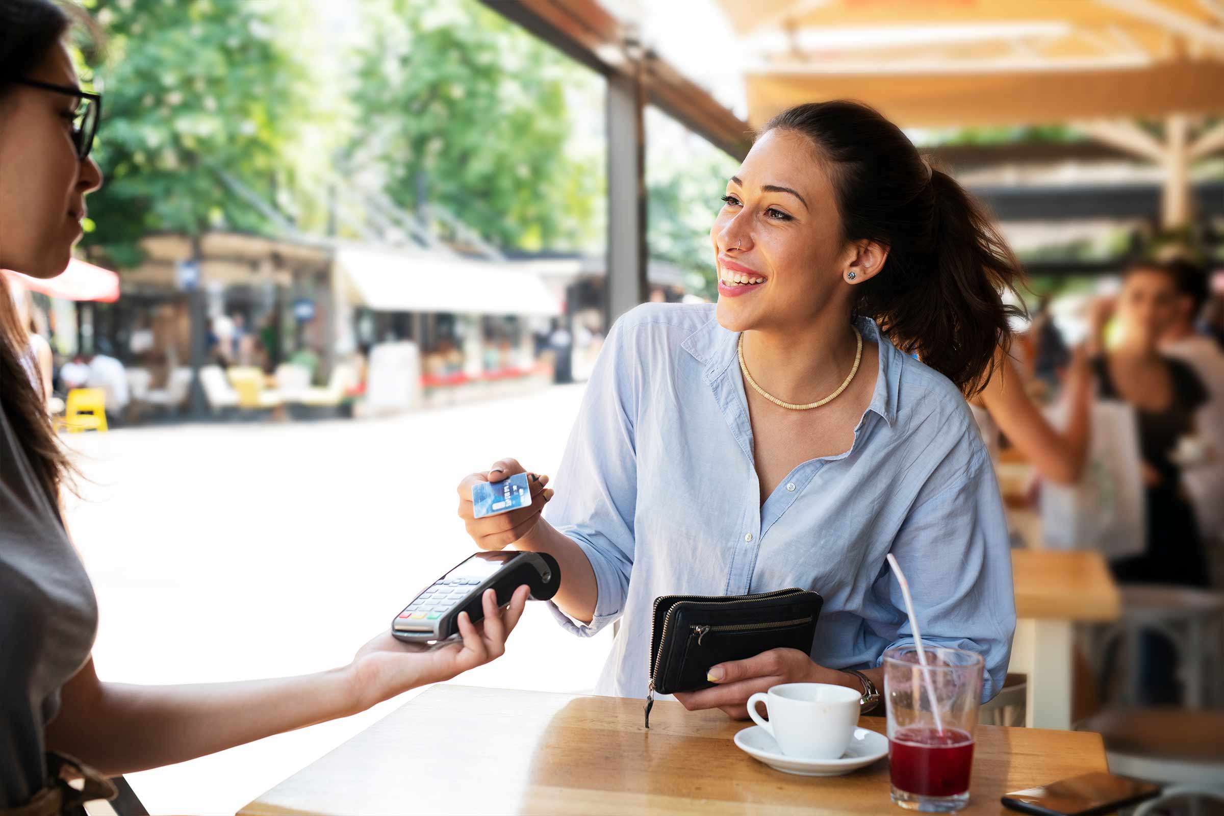 Icon of a mobile phone with Bluetooth and a POS terminal