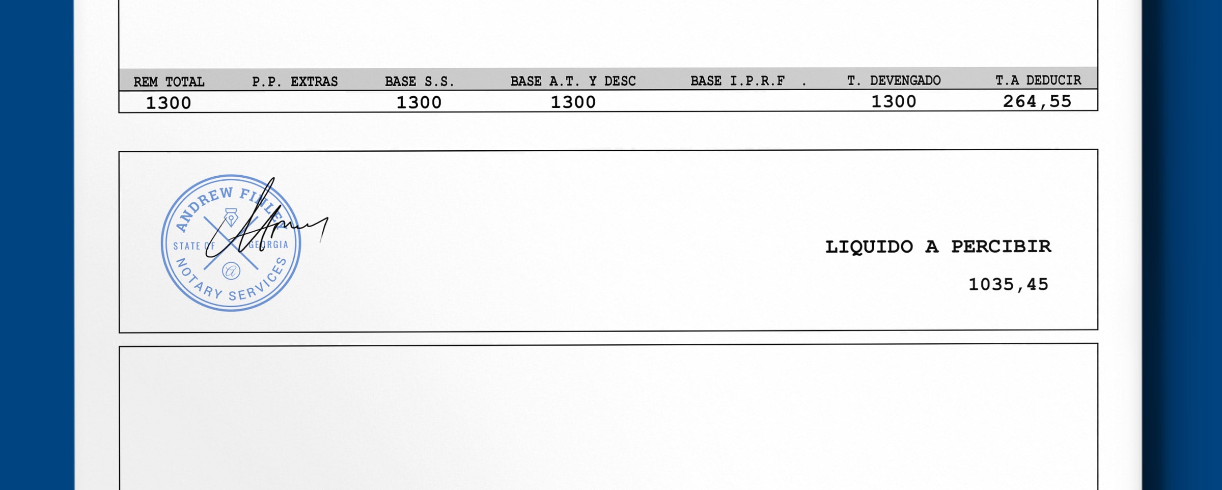 ejemplo nomina